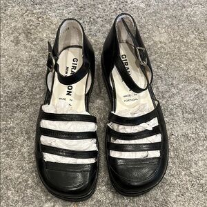 Giraudon Black Women's Mary Jane Shoes Size 38 1/2